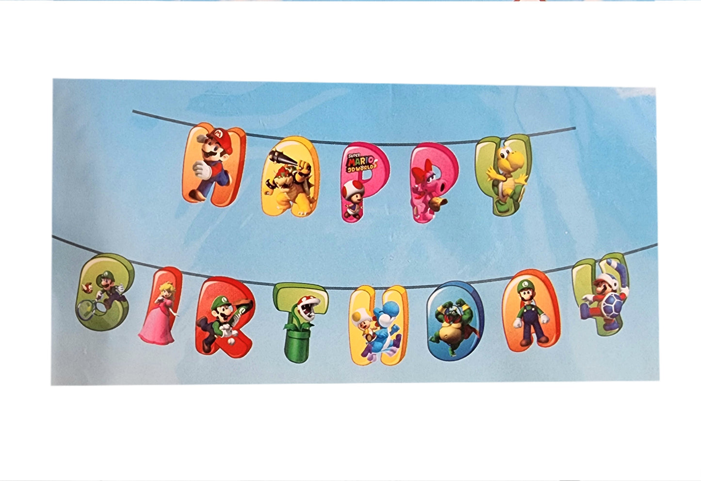 Super Mario 1 Happy Birthday Garland