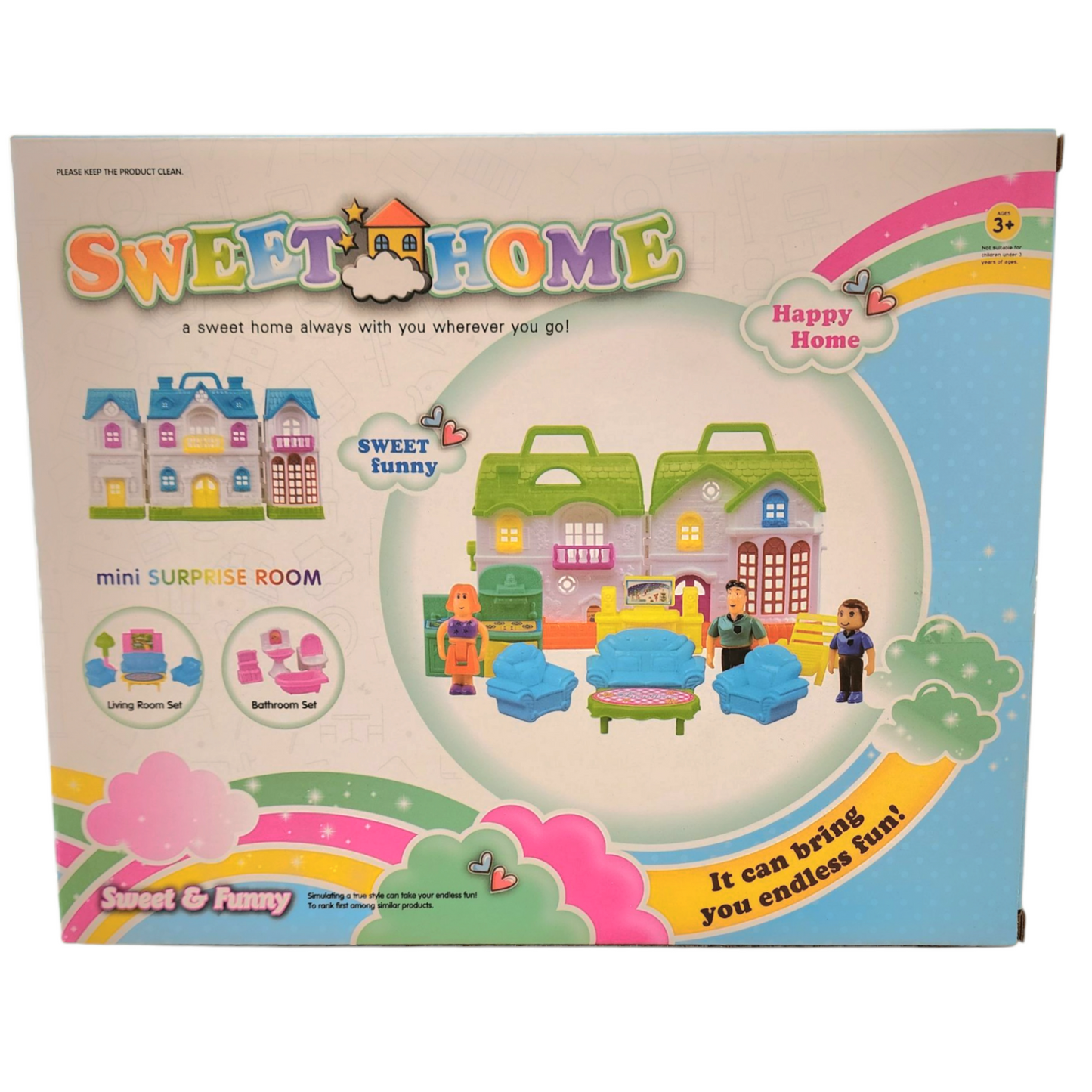 Sweet Home Small House Play Set Box