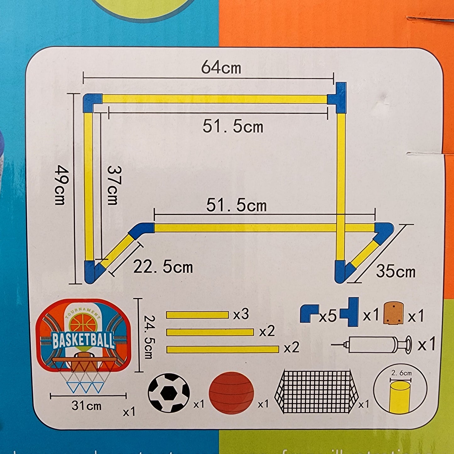 Football Goal and Basketball 2 in 1