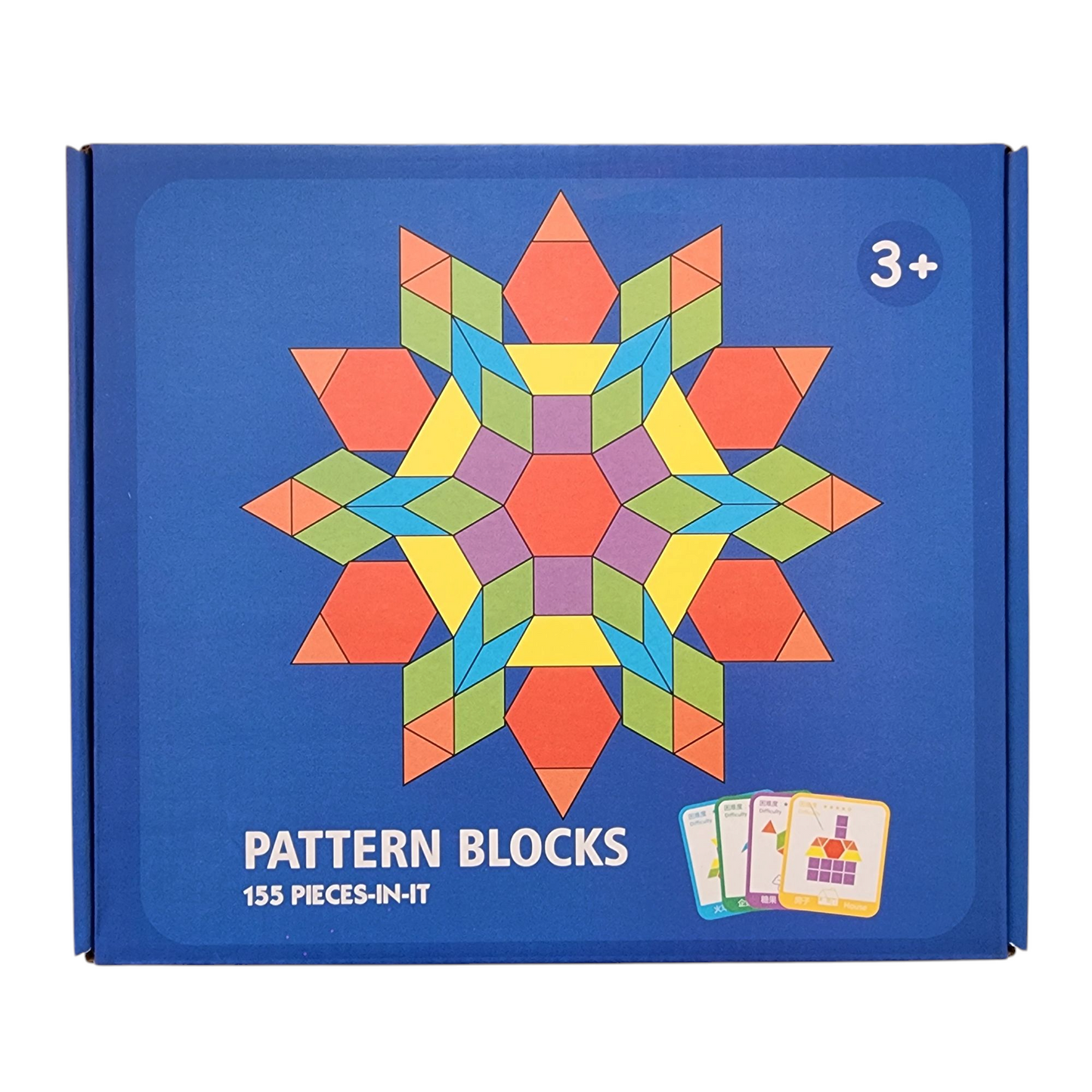 Pattern Blocks 155 Pieces Blue Box