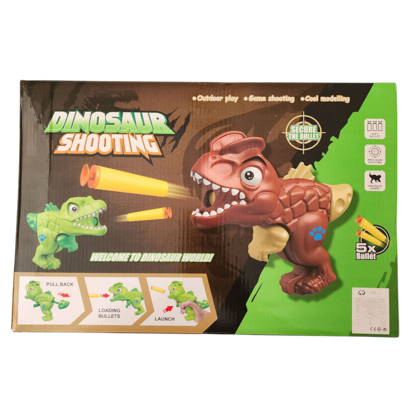 Dinosaur Soft Foam Bullet Shooting Gun Toy