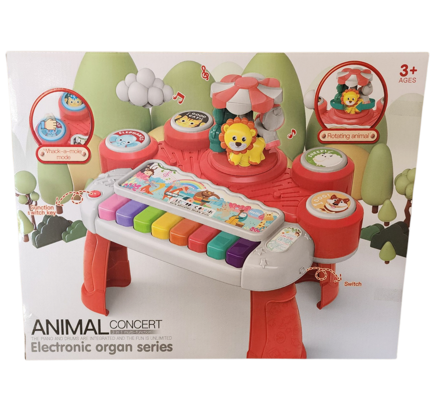 Animal Concert Piano & Drums Electronic Organ