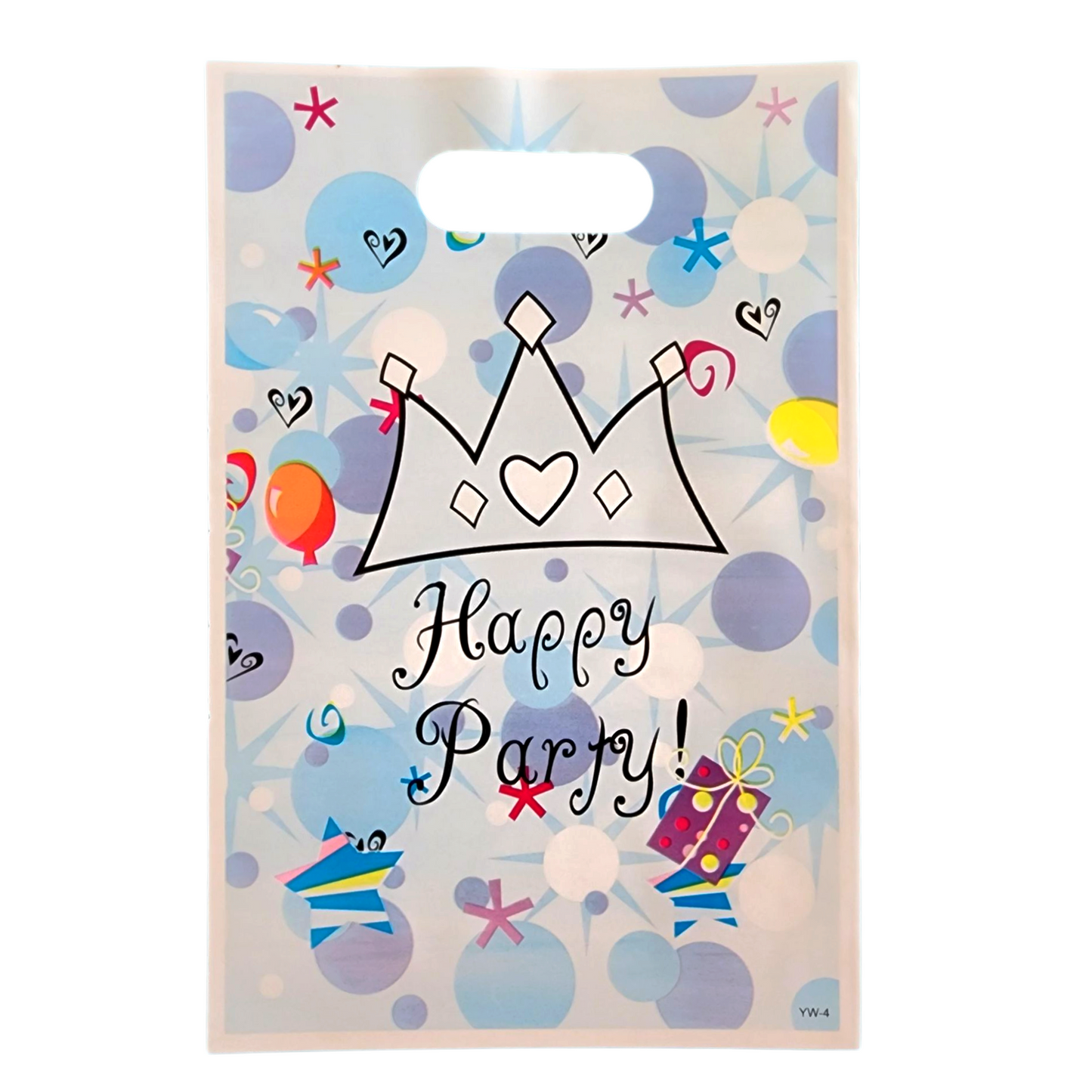 Blue Happy Party 25x16 cm Plastic Loot Bag (Pack of 10)