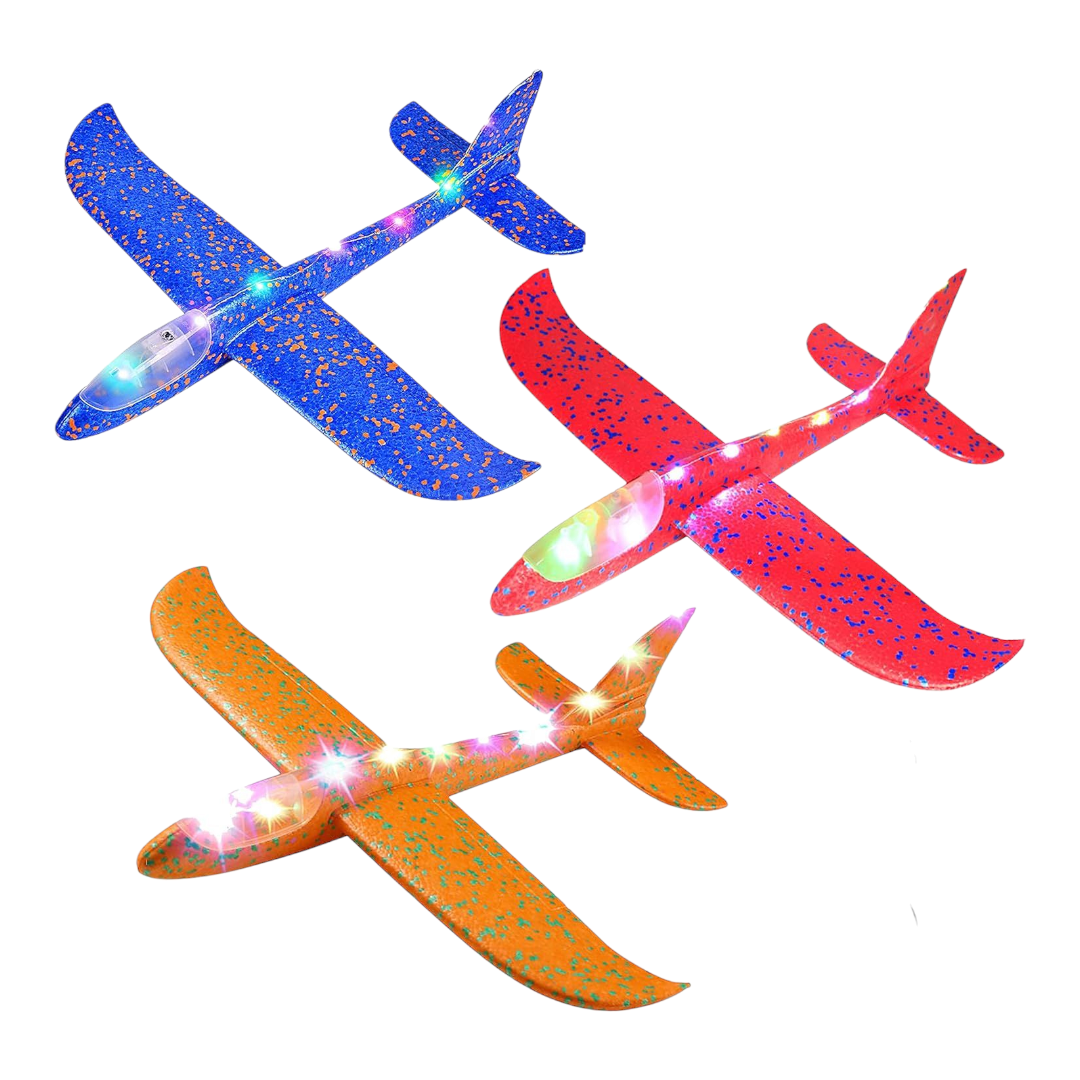 LED Foam Throw Plane Toy