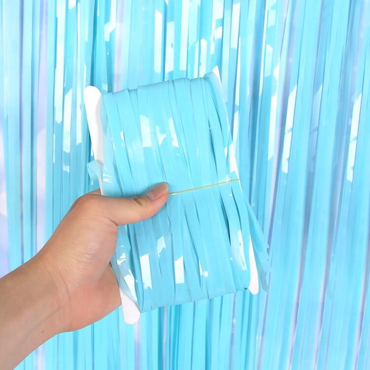Baby Blue Foil Curtain