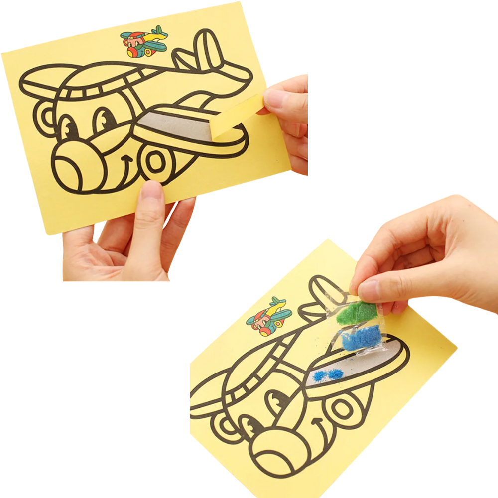 Sand Colouring Small Cards (Pack of 6)