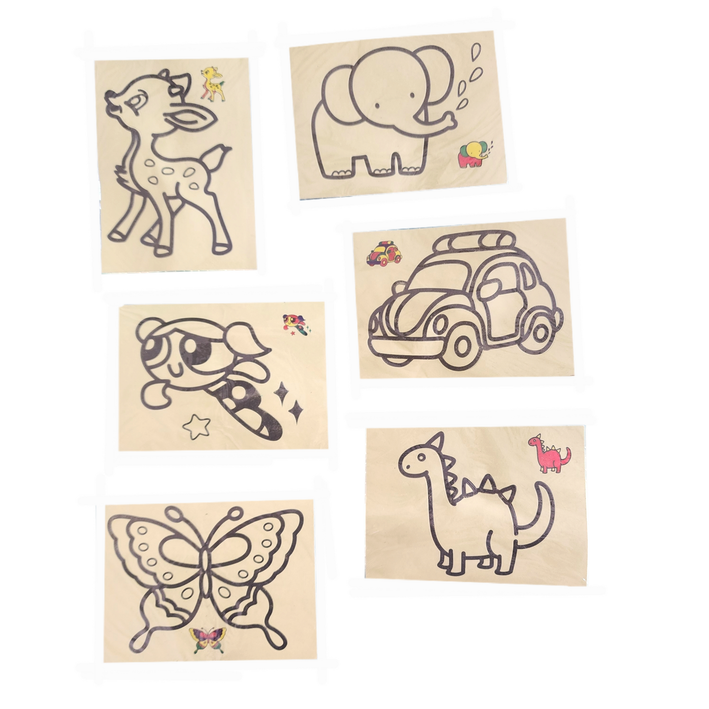Sand Colouring Small Cards (Pack of 6)