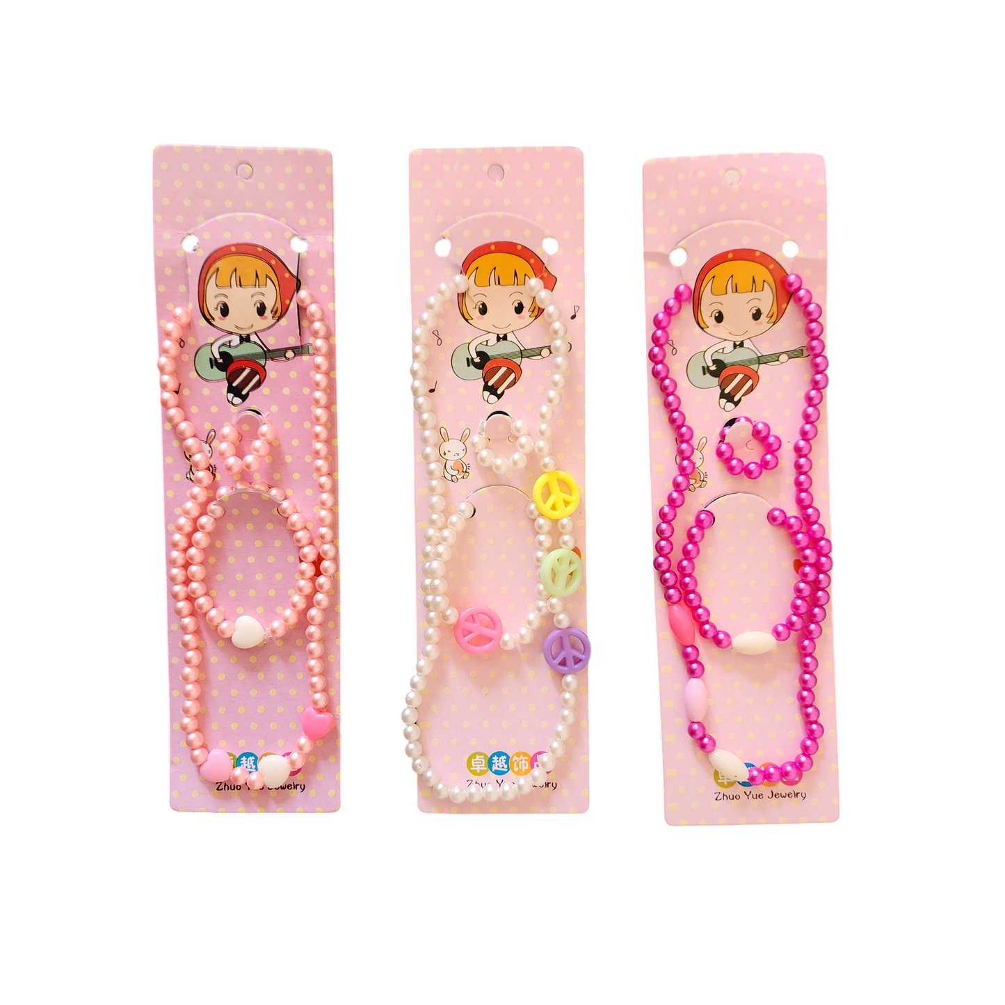 Girly Accessories Pink Plastic Set