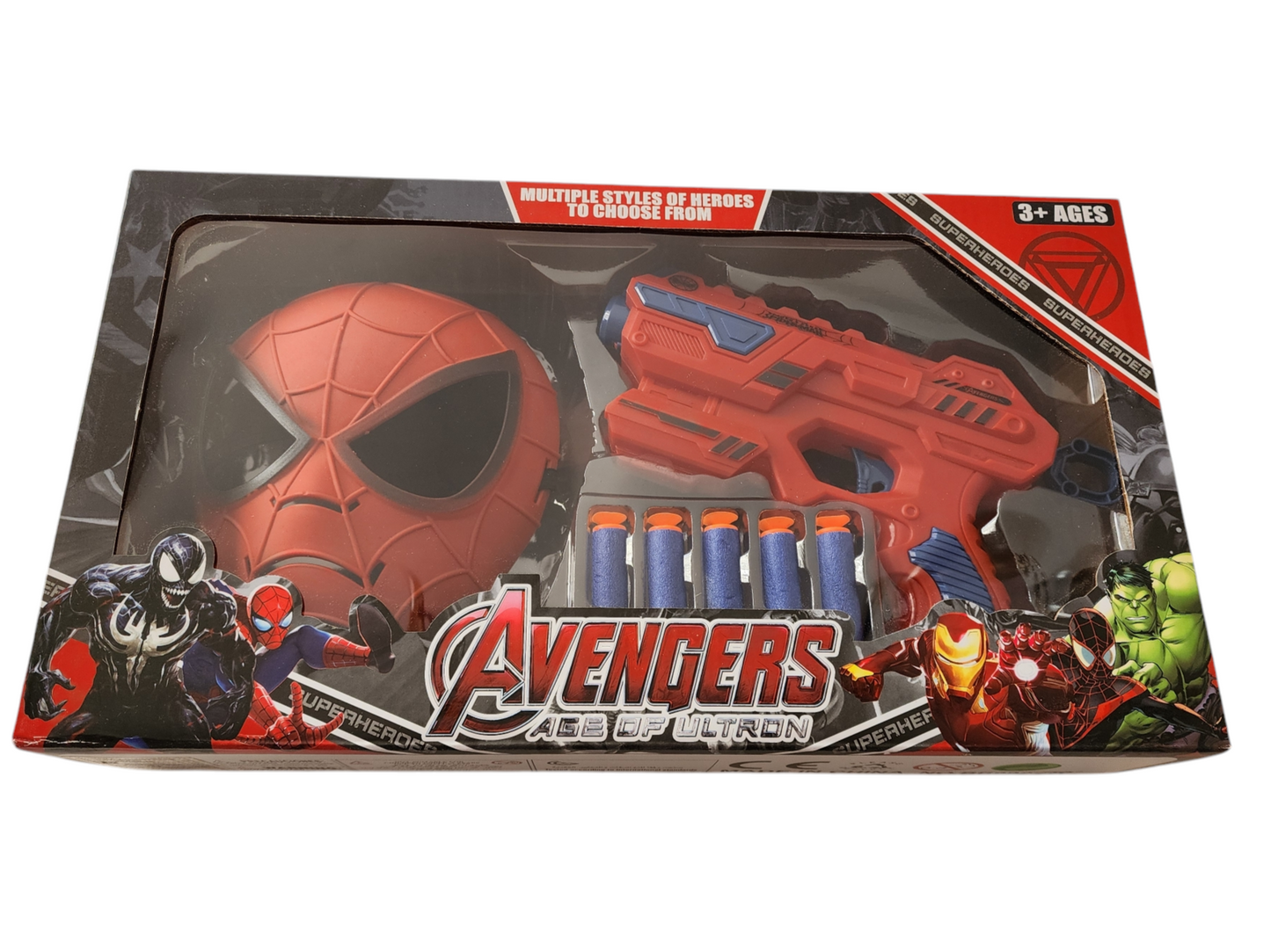 Spiderman Foam Bullet Gun & Mask