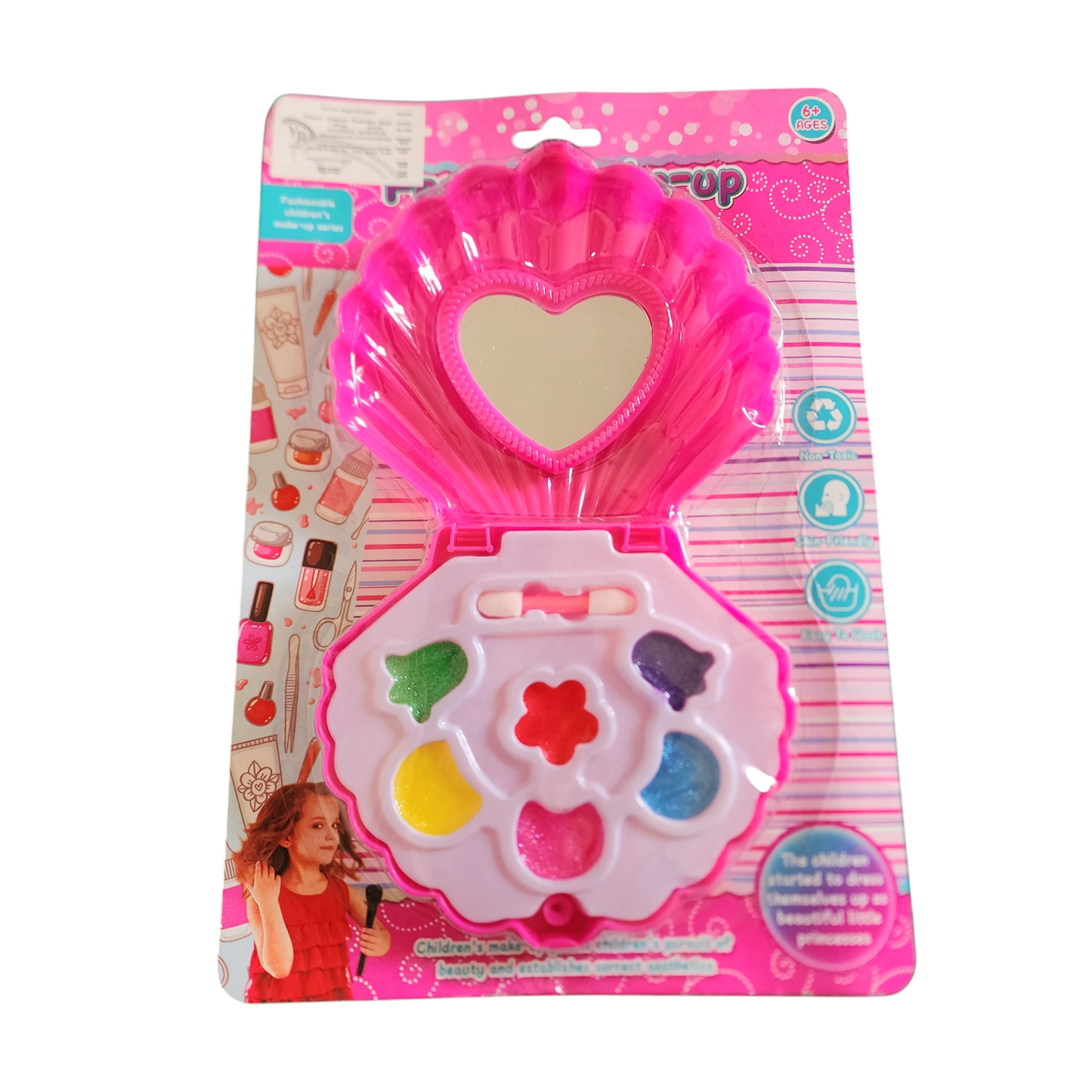 Pink Sea Shell Makeup Play Set with Mirror