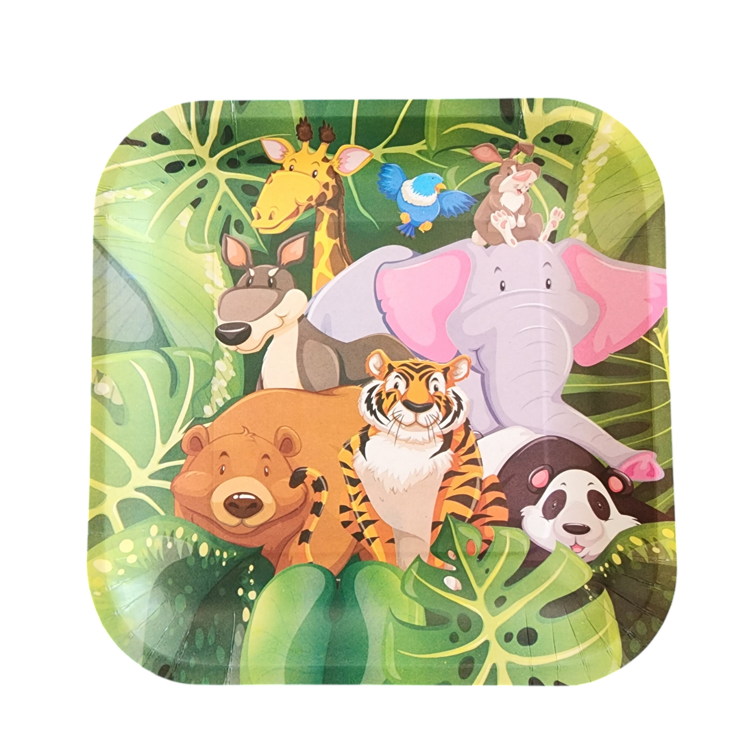 Animals Large Square Paper Plates
