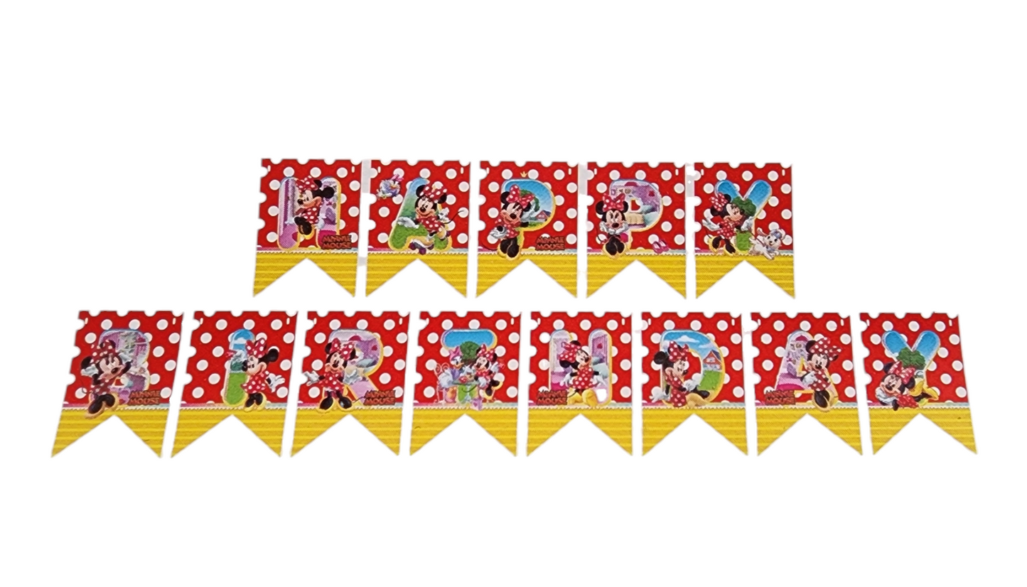 Minnie Mouse Happy Birthday Garland