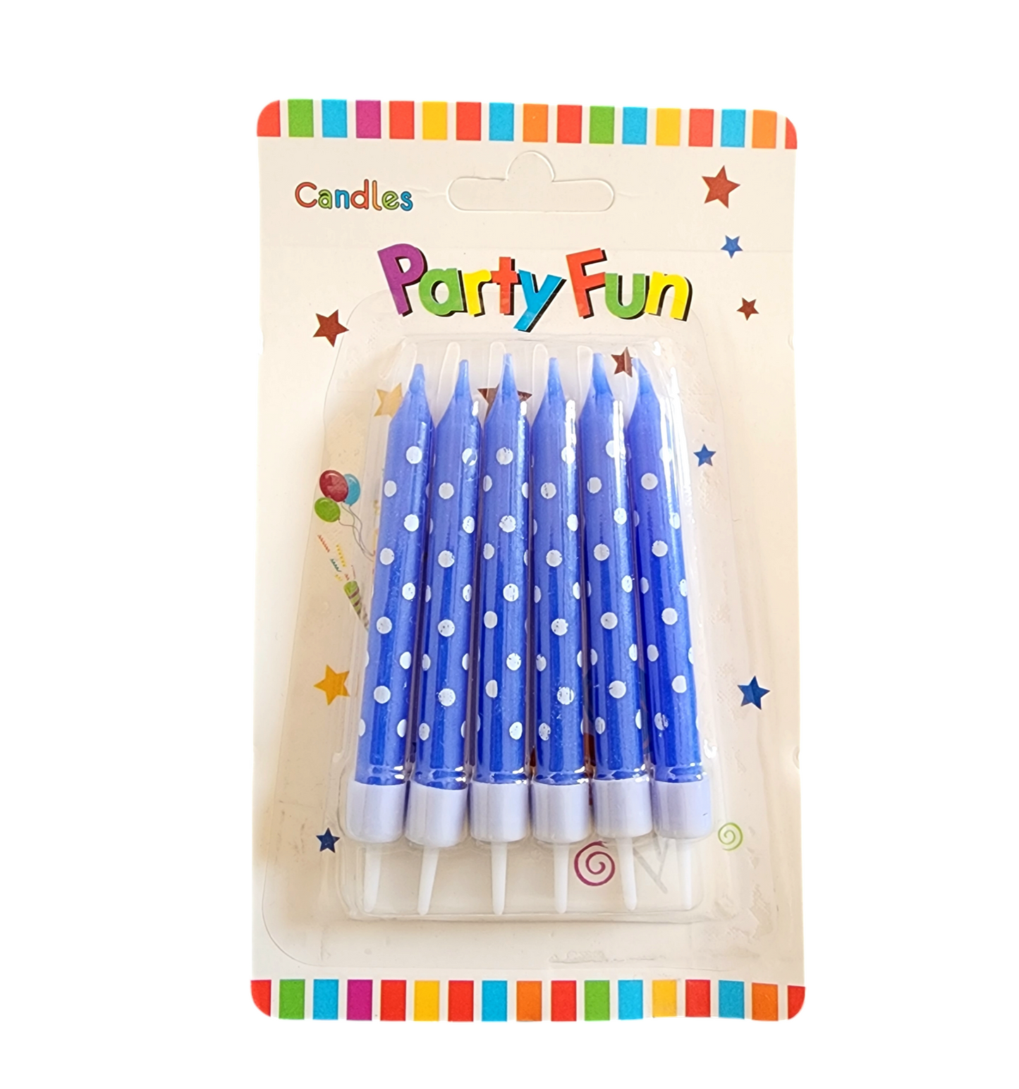 Blue with White Dots Candles Pack
