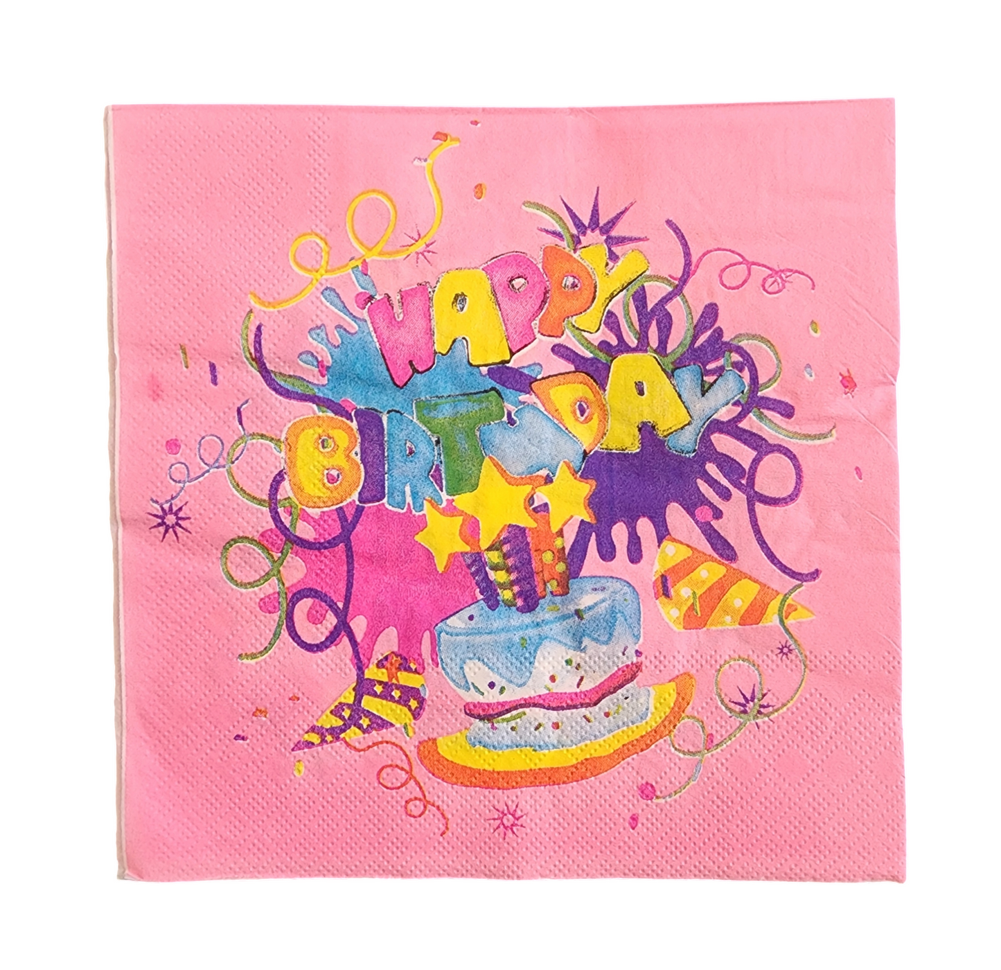 Pink Happy Birthday Napkins