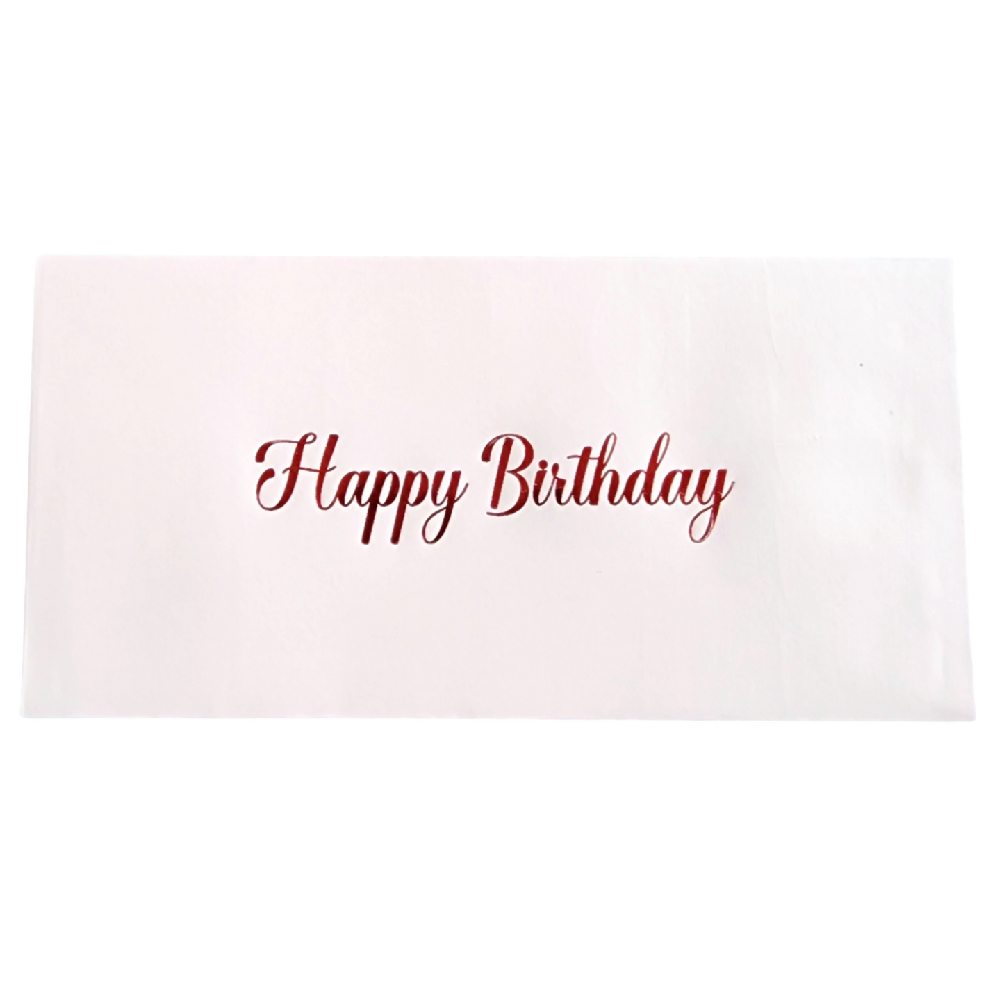 Red Happy Birthday Peel & Seal Cash Envelope