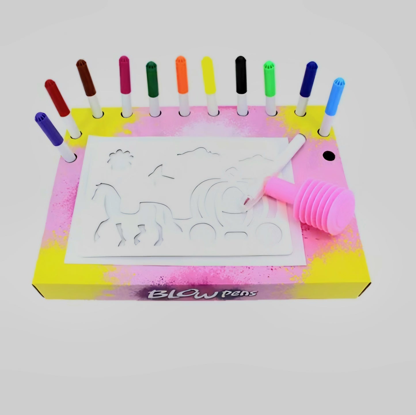 Blow Pens Stencil Game