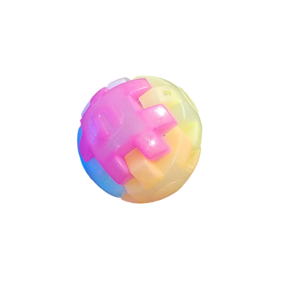 Multicolour Hand Shake Light Flashing Plastic Puzzle Ball