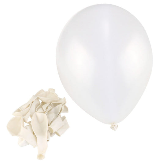 White Latex Balloons (20 Pcs)