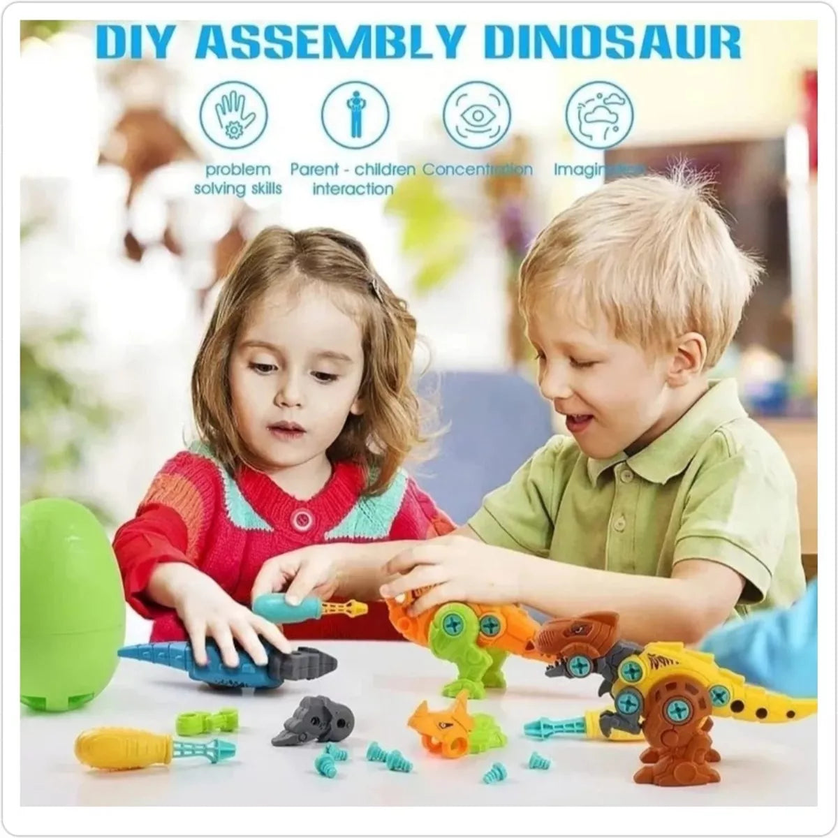 5 in 1 DIY Assembly Dinosaur Michano