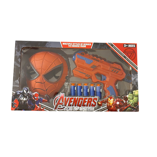 Spiderman Foam Bullet Gun & Mask