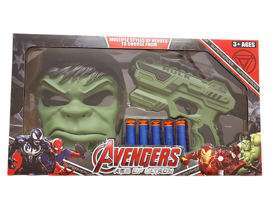 Hulk Foam Bullet Gun & Mask