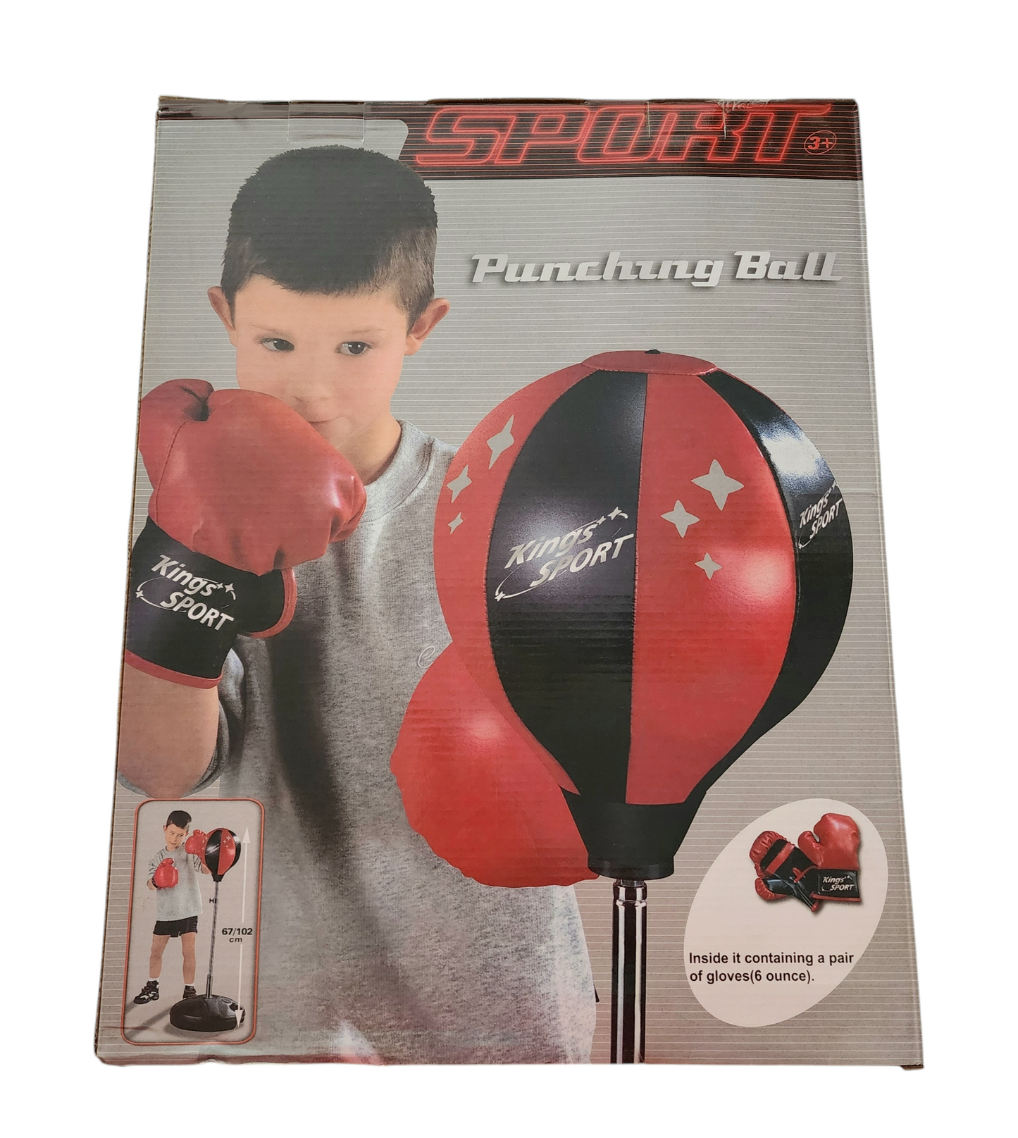 Kids Boxing Punching Ball Set With Gloves