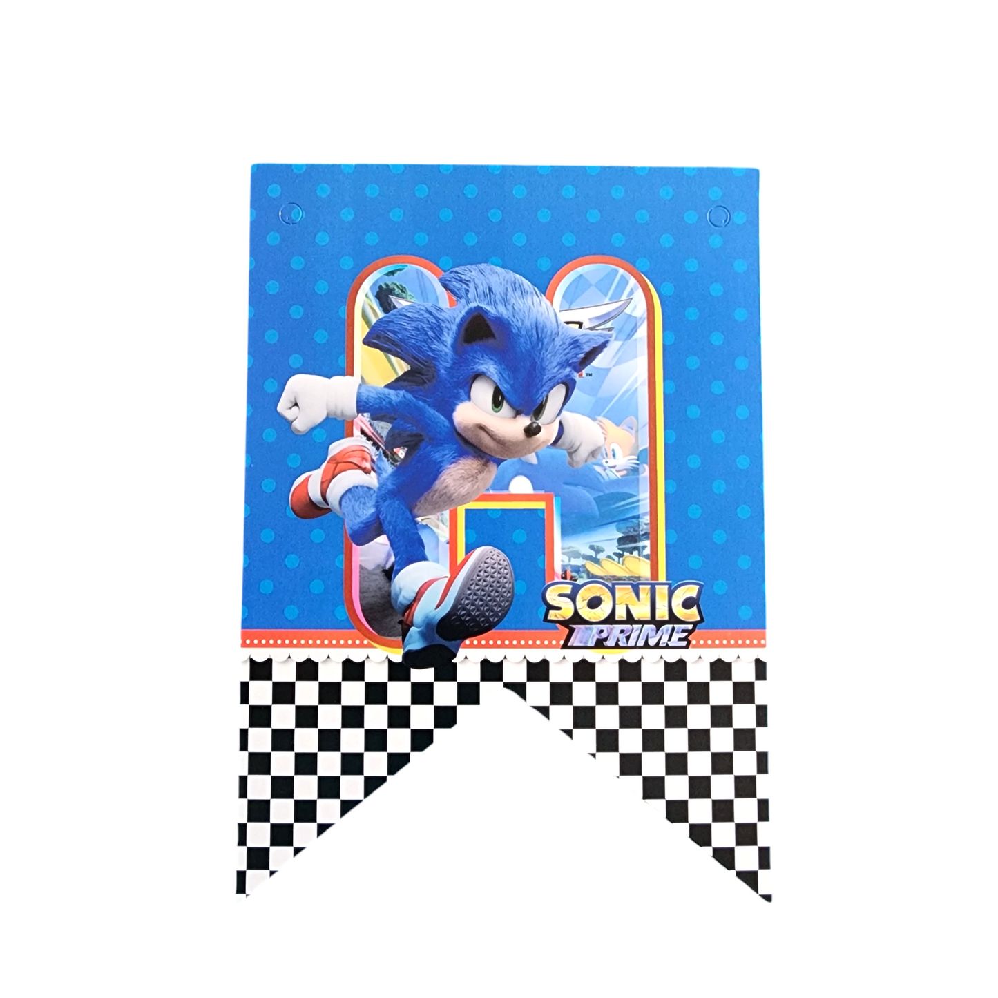 Sonic Flags Happy Birthday Garland