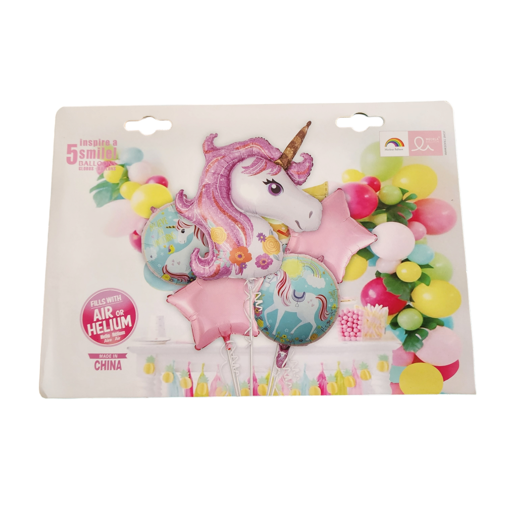 Unicorn Foil Balloons Set