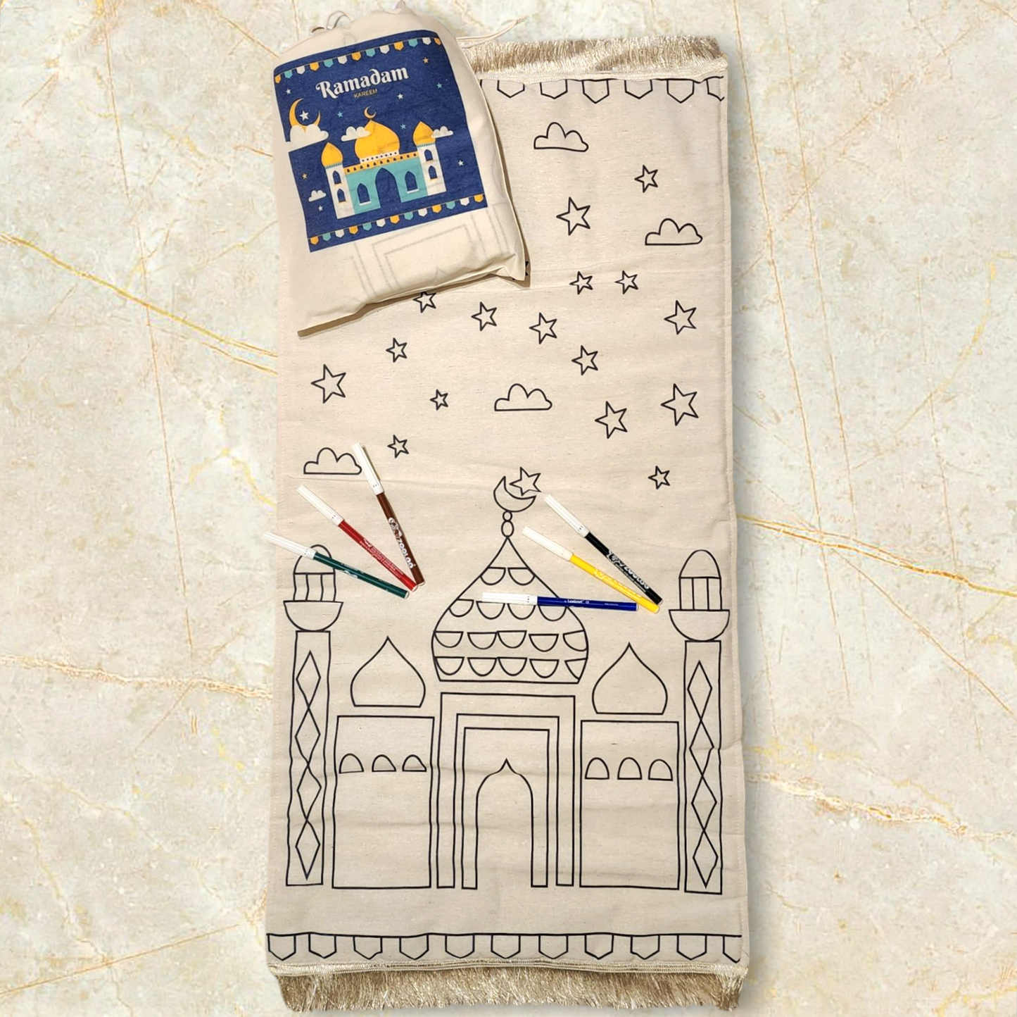 Ramadan Colouring Praying Mat For Kids