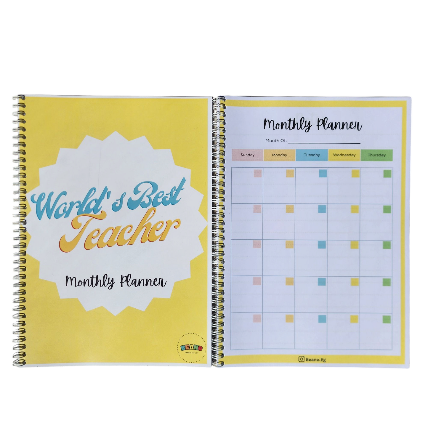 World's Best Teacher Monthly Planner