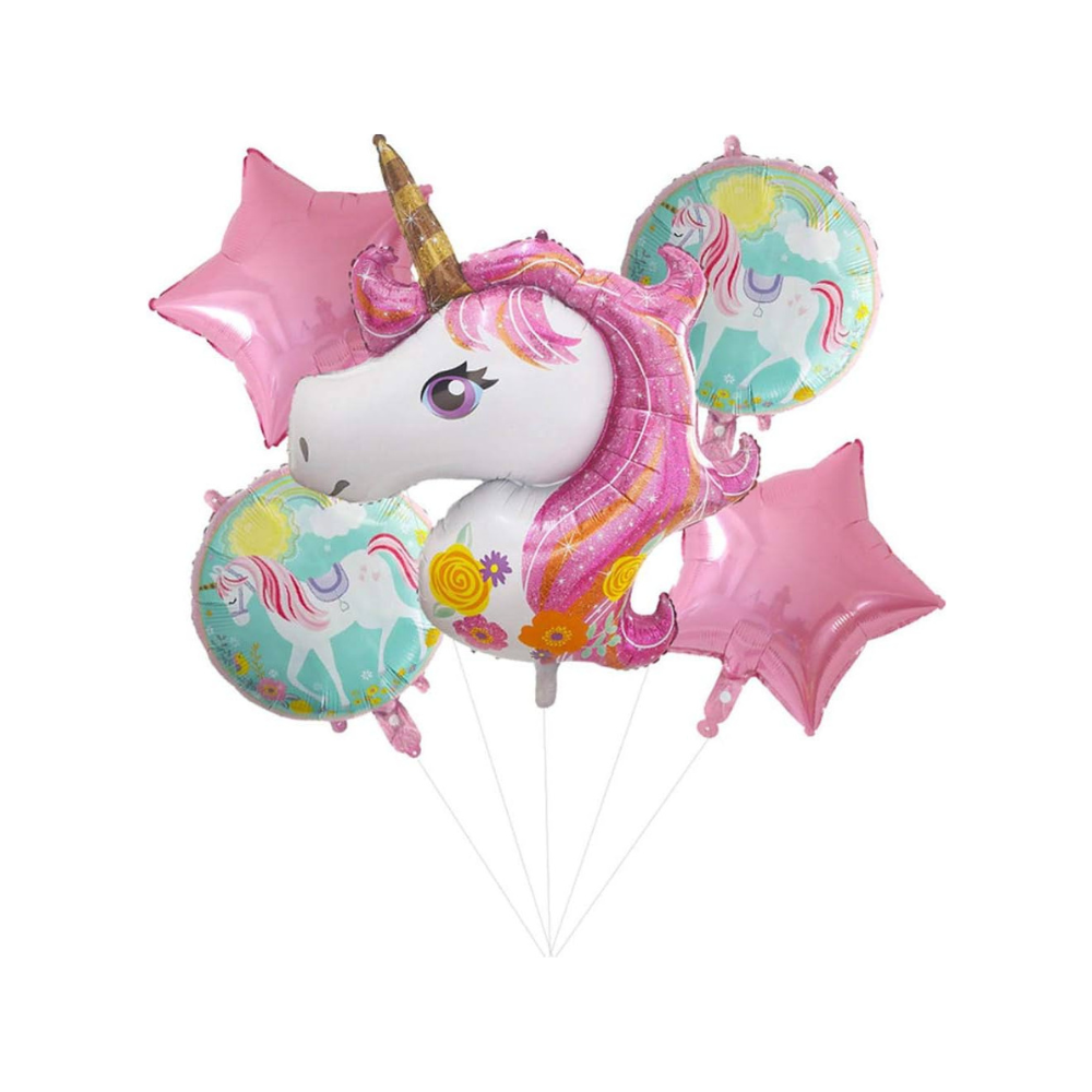 Unicorn Foil Balloons Set