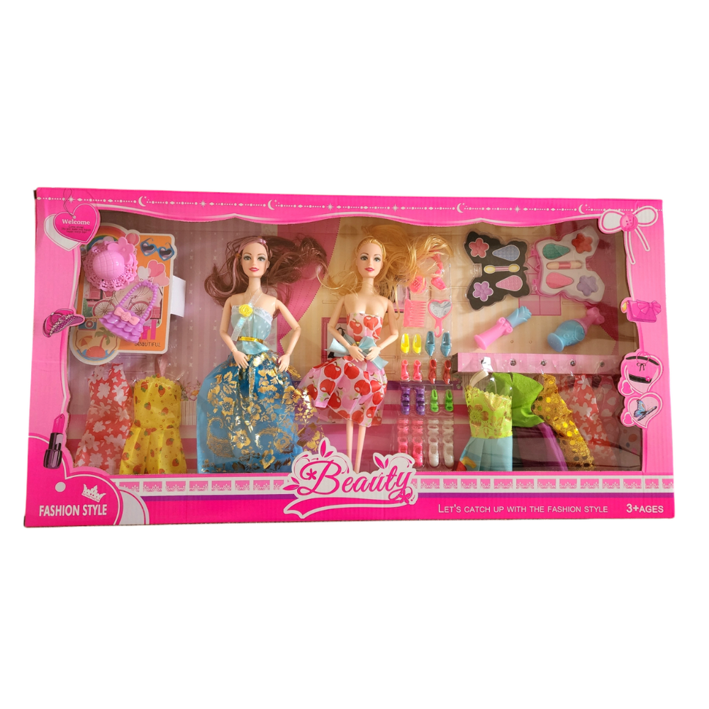 Pink Beauty Doll Accessories and Clothes Big Box