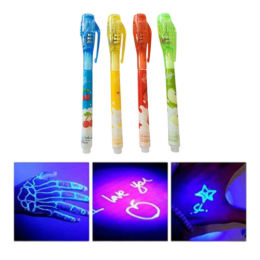 4 Pcs Invisibile Ink Magic Pen UV Light